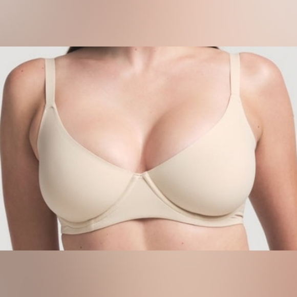 💕NWT SKIMS Fits Everybody Unlined Underwire Demi Bra Nude SAND 30C - Picture 1 of 13